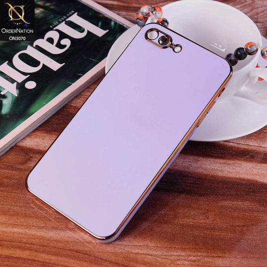 iPhone 8 Plus / 7 Plus Cover - Purple - Electroplating Silk Shiny Soft Case With Camera Protection