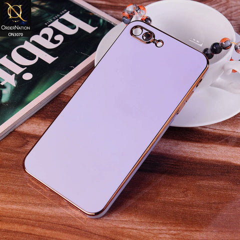 iPhone 8 Plus / 7 Plus Cover - Purple - Electroplating Silk Shiny Soft Case With Camera Protection
