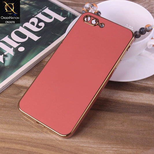 iPhone 8 Plus / 7 Plus Cover - Red - Electroplating Silk Shiny Soft Case With Camera Protection