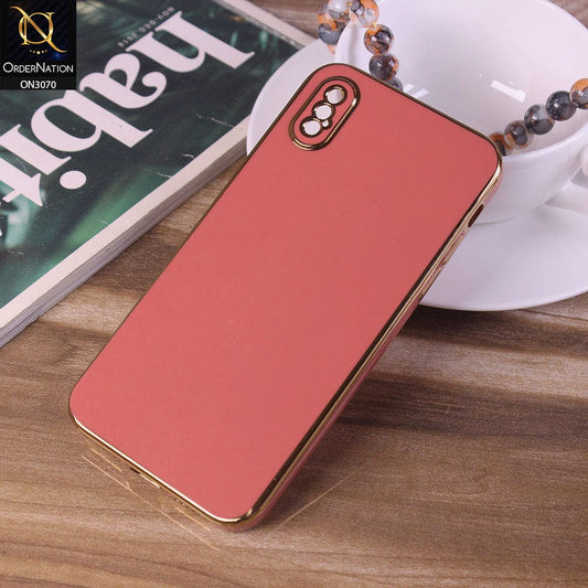 iPhone XS / X Cover - Red - Electroplating Silk Shiny Soft Case With Camera Protection