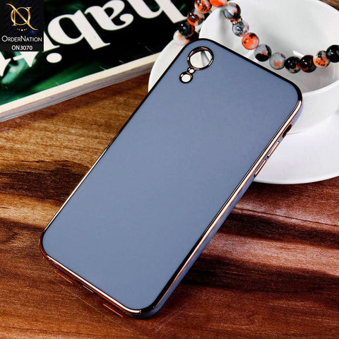 iPhone XR Cover - Gray - Electroplating Silk Shiny Soft Case With Camera Protection