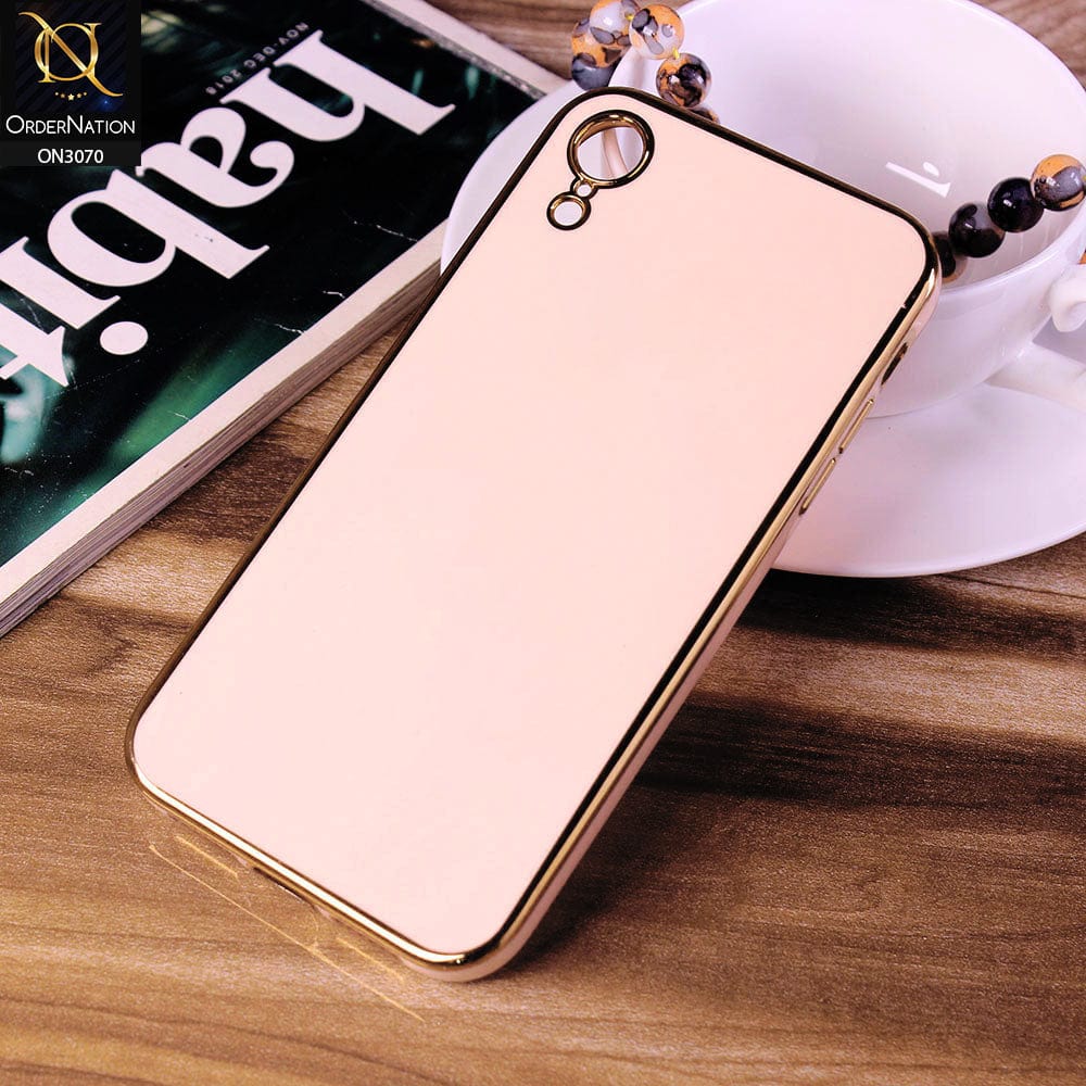iPhone XR Cover - Rose Gold - Electroplating Silk Shiny Soft Case With Camera Protection