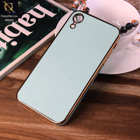 iPhone XR Cover - Sea Green - Electroplating Silk Shiny Soft Case With Camera Protection