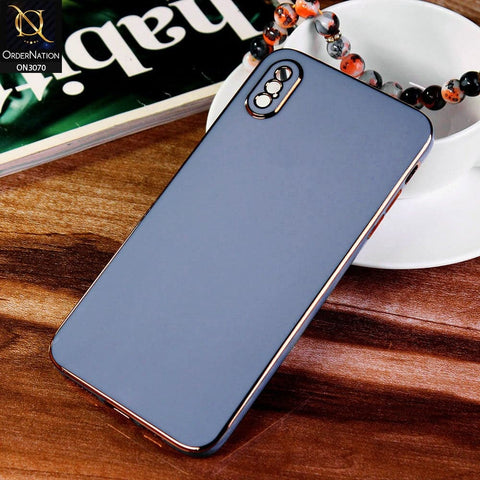 iPhone XS Max Cover - Gray - Electroplating Silk Shiny Soft Case With Camera Protection