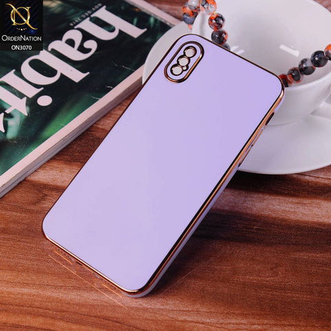iPhone XS Max Cover - Purple - Electroplating Silk Shiny Soft Case With Camera Protection