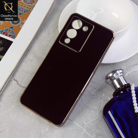 Infinix Note 12 Cover - Black - Electroplating Silk Shiny Soft Case With Camera Protection u2
