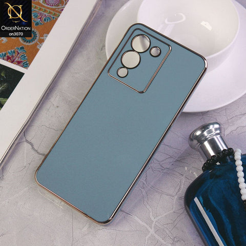 Infinix Note 12 Cover - Carolina Blue - Electroplating Silk Shiny Soft Case With Camera Protection