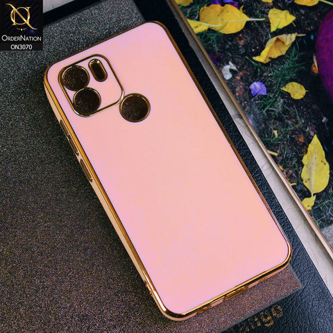 Xiaomi Redmi A1 Plus Cover - Rose Gold - Electroplating Silk Shiny Soft Case With Camera Protection