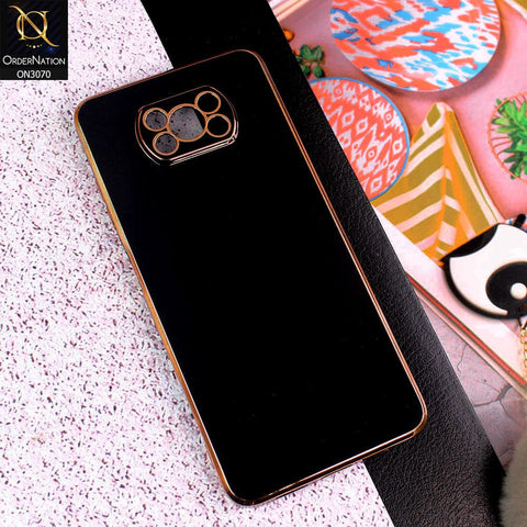 Xiaomi Poco X3 Cover - Black - Side Colour Borders camera Protection Soft TPU Transparent Case