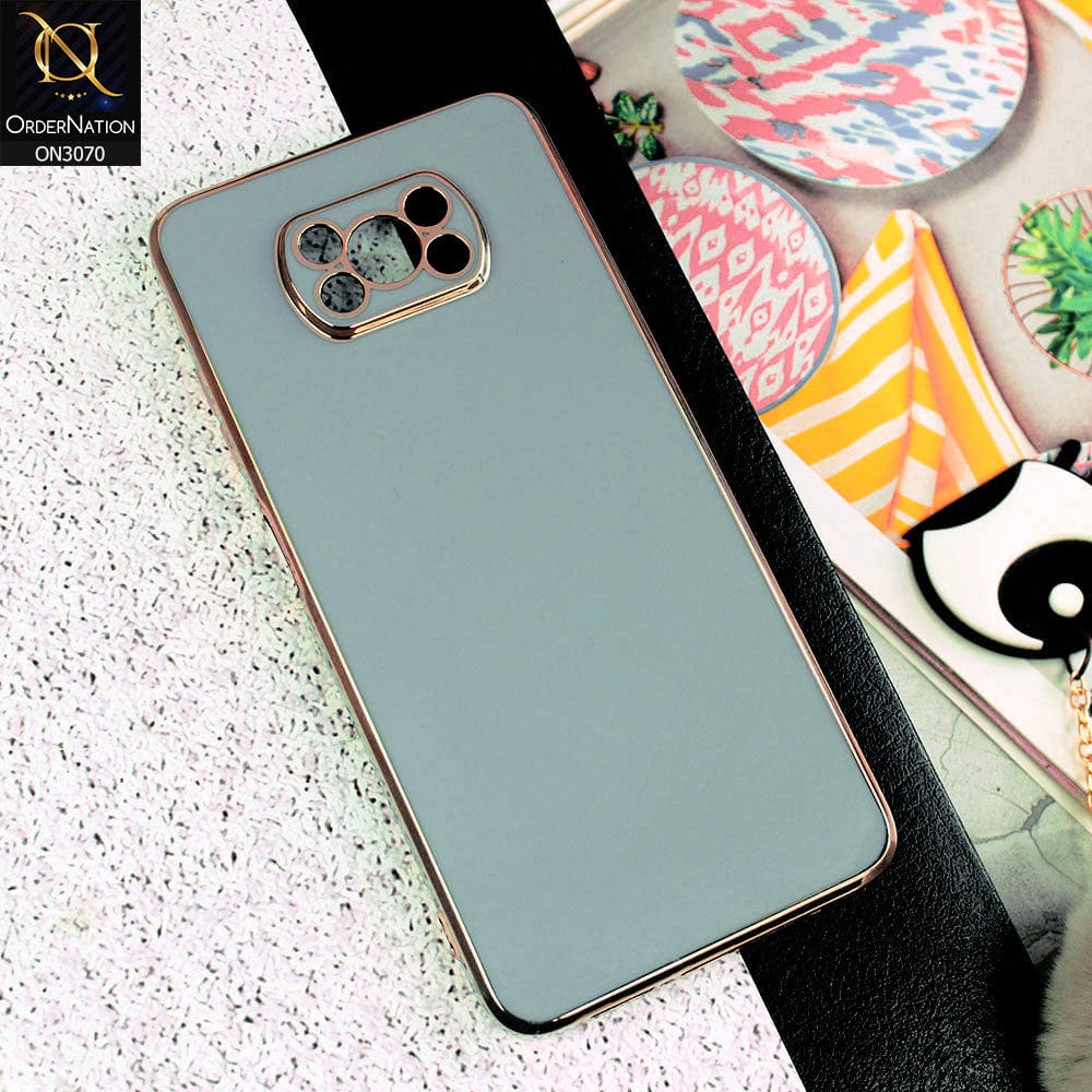 Xiaomi Poco X3 Cover - Carolina Blue - Side Colour Borders camera Protection Soft TPU Transparent Case