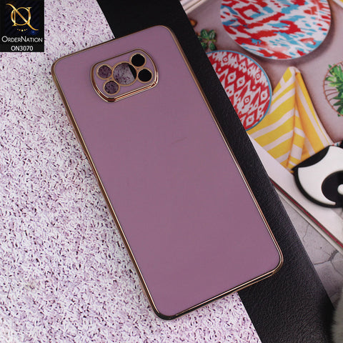 Xiaomi Poco X3 Cover - Mauve - Side Colour Borders camera Protection Soft TPU Transparent Case