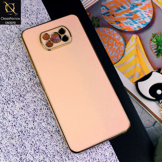 Xiaomi Poco X3 Cover - Rose Gold - Side Colour Borders camera Protection Soft TPU Transparent Case