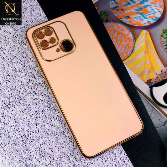 Xiaomi Redmi 10C Cover - Rose Gold - Side Colour Borders camera Protection Soft TPU Transparent Case