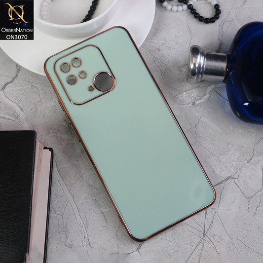 Xiaomi Redmi 10C Cover - Sea Green - Side Colour Borders camera Protection Soft TPU Transparent Case