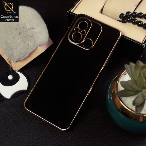Xiaomi Redmi 12C Cover - Black - Side Colour Borders camera Protection Soft TPU Transparent Case