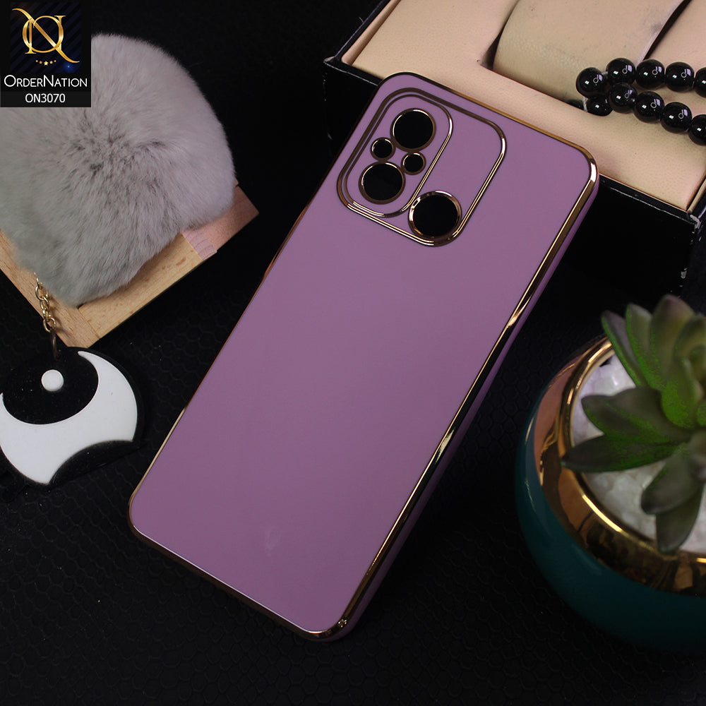 Xiaomi Redmi 12C Cover - Mauve - Side Colour Borders camera Protection Soft TPU Transparent Case
