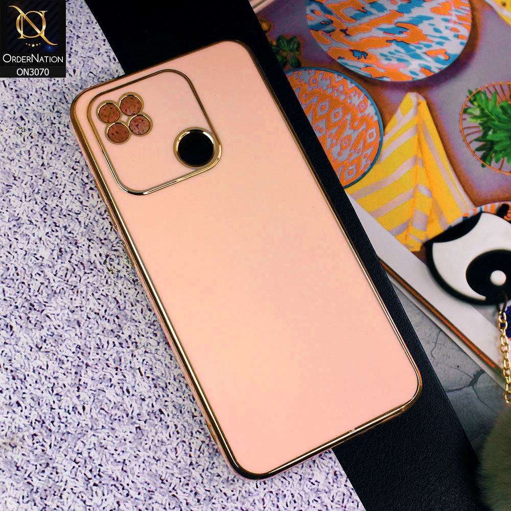 Xiaomi Redmi 9C Cover - Rose Gold - Side Colour Borders camera Protection Soft TPU Transparent Case