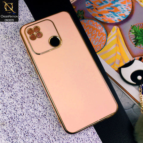 Xiaomi Redmi 10A Cover - Rose Gold - Side Colour Borders camera Protection Soft TPU Transparent Case