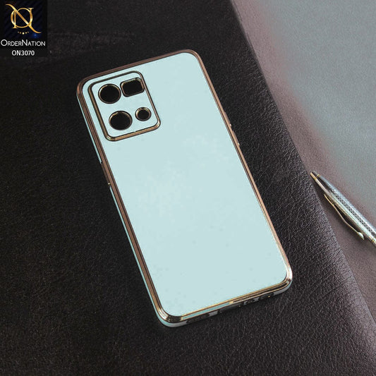 Oppo F21 Pro 4G Cover - Blue - Electroplating Silk Shiny Soft Case With Camera Protection