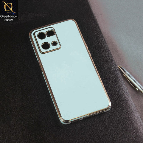 Oppo F21 Pro 4G Cover - Blue - Electroplating Silk Shiny Soft Case With Camera Protection