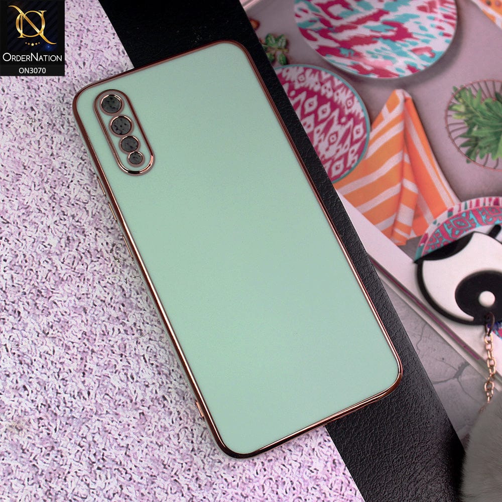 Vivo S1 Cover - Aqua - Side Colour Borders camera Protection Soft TPU Transparent Case