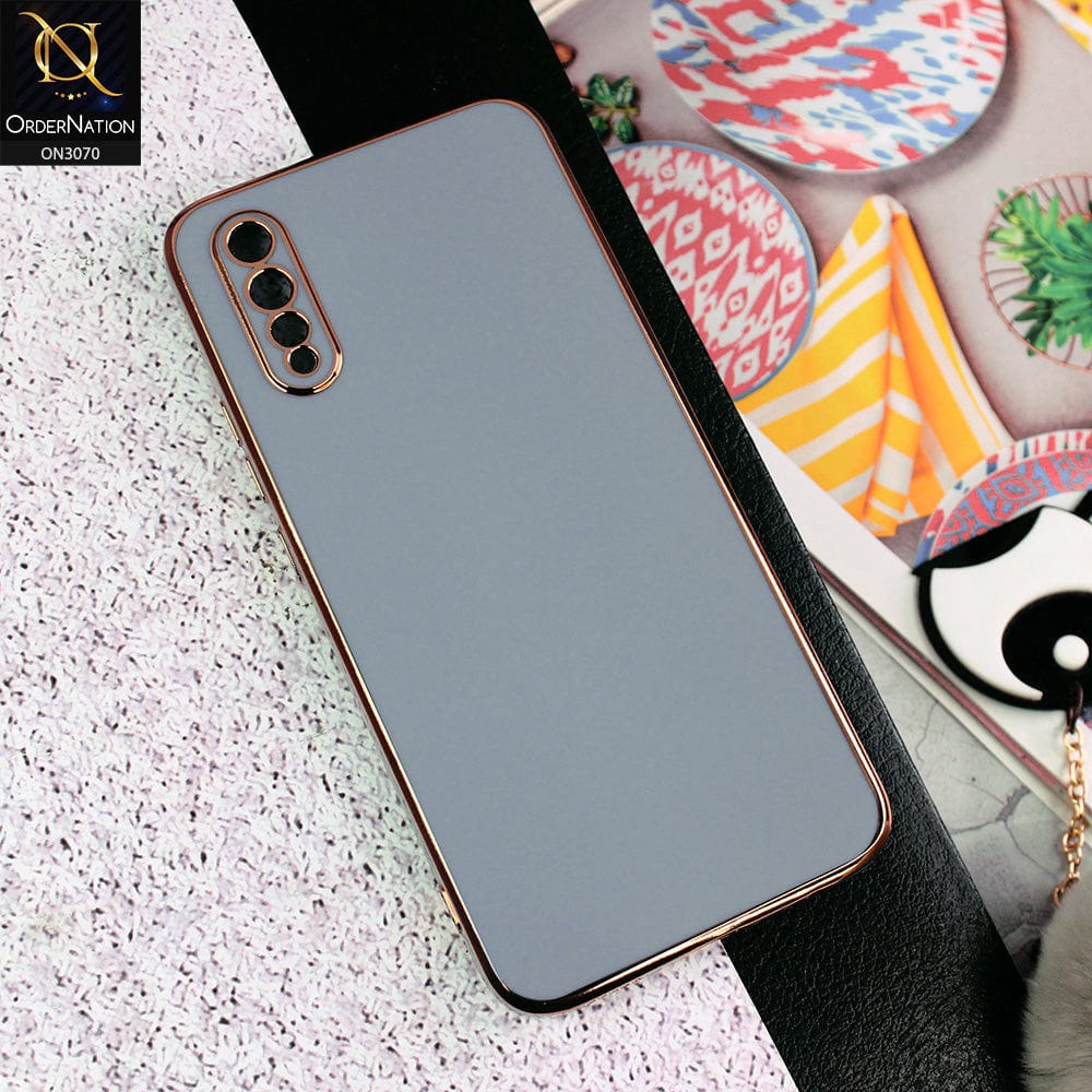 Vivo S1 Cover - Carolina Blue - Side Colour Borders camera Protection Soft TPU Transparent Case