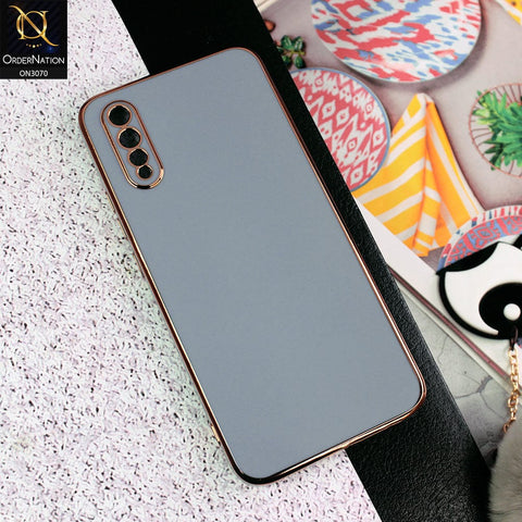 Vivo S1 Cover - Carolina Blue - Side Colour Borders camera Protection Soft TPU Transparent Case