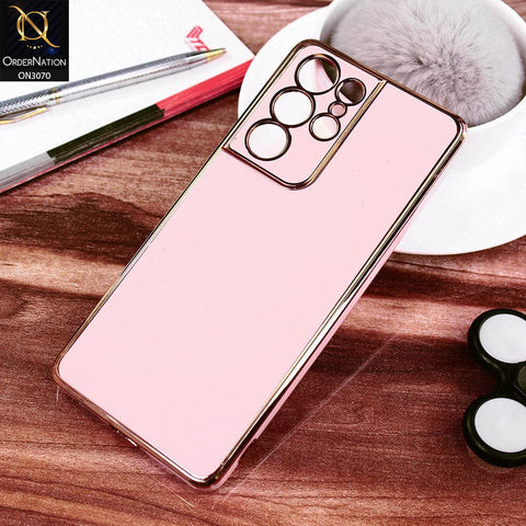 Samsung Galaxy S21 Ultra 5G Cover - Pink - Electroplating Silk Shiny Soft Case With Camera Protection