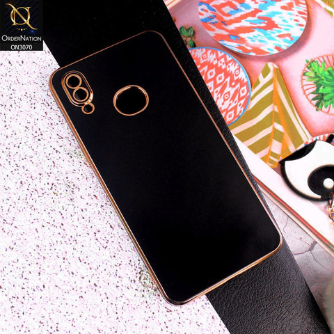 Samsung Galaxy A10s Cover - Black - Side Colour Borders camera Protection Soft TPU Transparent Case