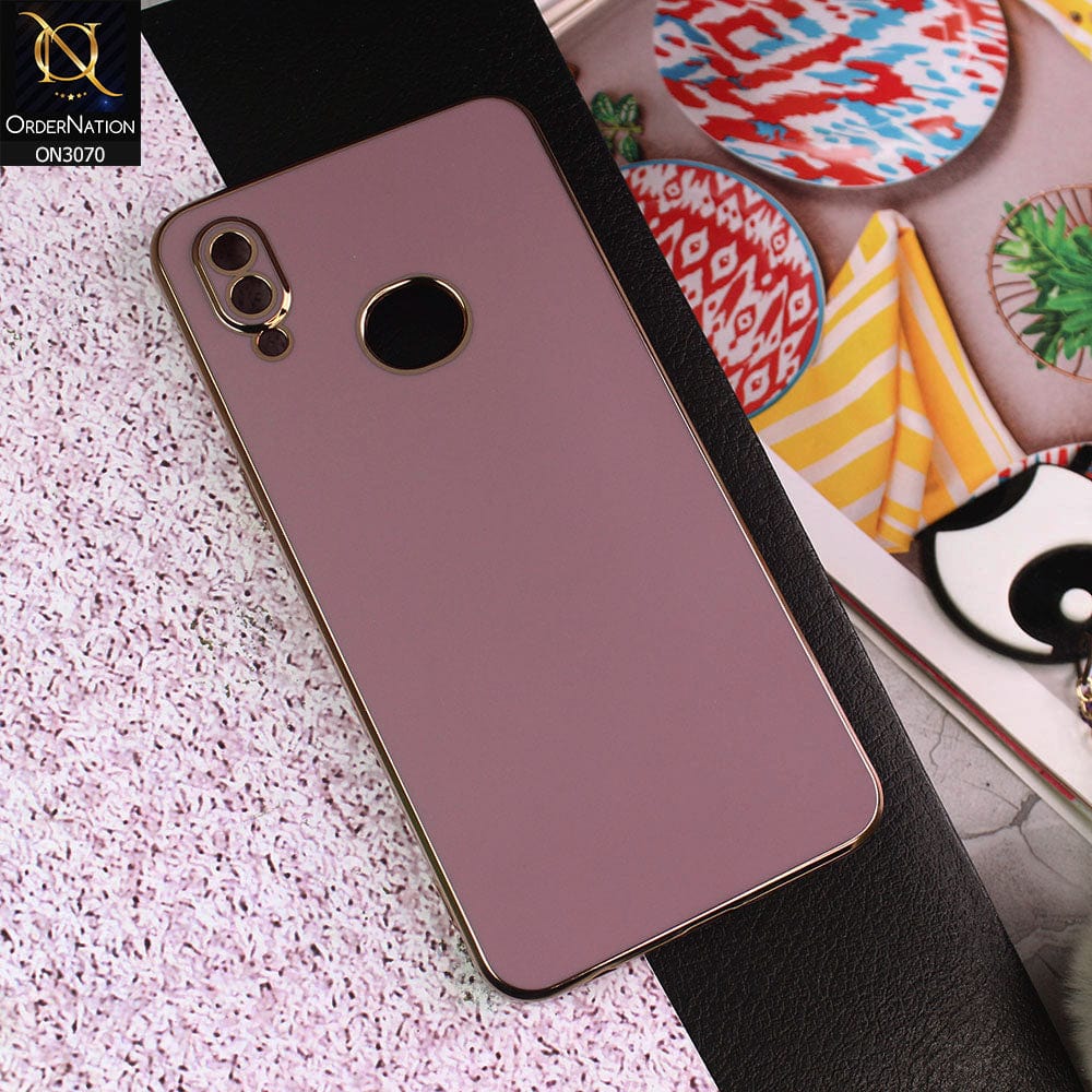 Samsung Galaxy A10s Cover - Mauve - Side Colour Borders camera Protection Soft TPU Transparent Case