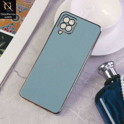 Samsung Galaxy A12 Cover - Carolina Blue - Electroplating Silk Shiny Soft Case With Camera Protection