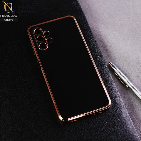 Samsung Galaxy A13 Cover - Black - Electroplating Silk Shiny Soft Case With Camera Protection