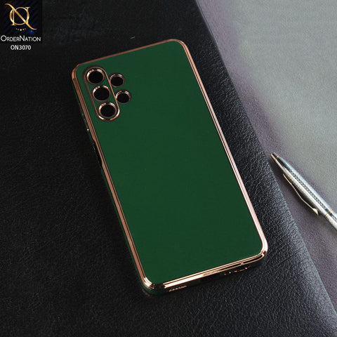 Samsung Galaxy A13 Cover - Green - Electroplating Silk Shiny Soft Case With Camera Protection
