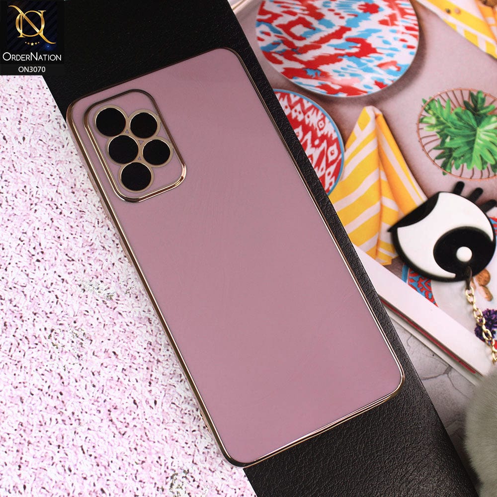 Samsung Galaxy A13 Cover - Mauve - Side Colour Borders camera Protection Soft TPU Transparent Case