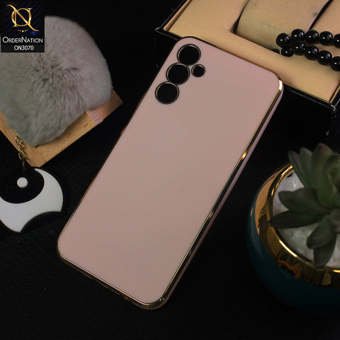 Samsung Galaxy A14 Cover - Pink - Side Colour Borders camera Protection Soft TPU Transparent Case