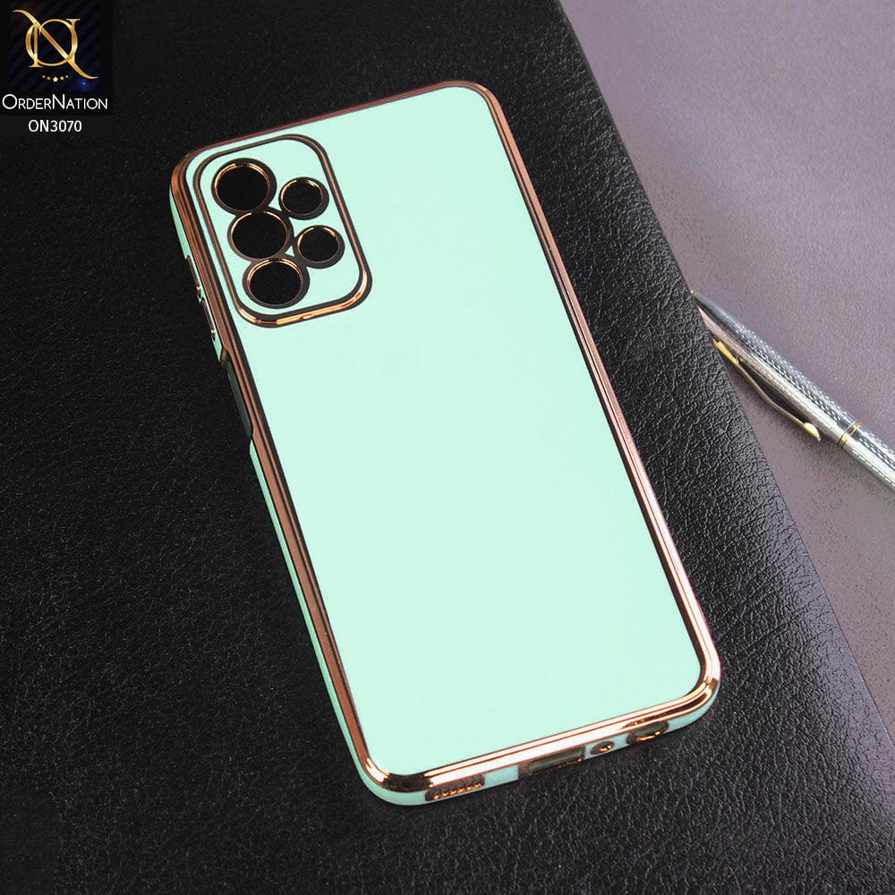 Samsung Galaxy A23 Cover - Blue - Electroplating Silk Shiny Soft Case With Camera Protection