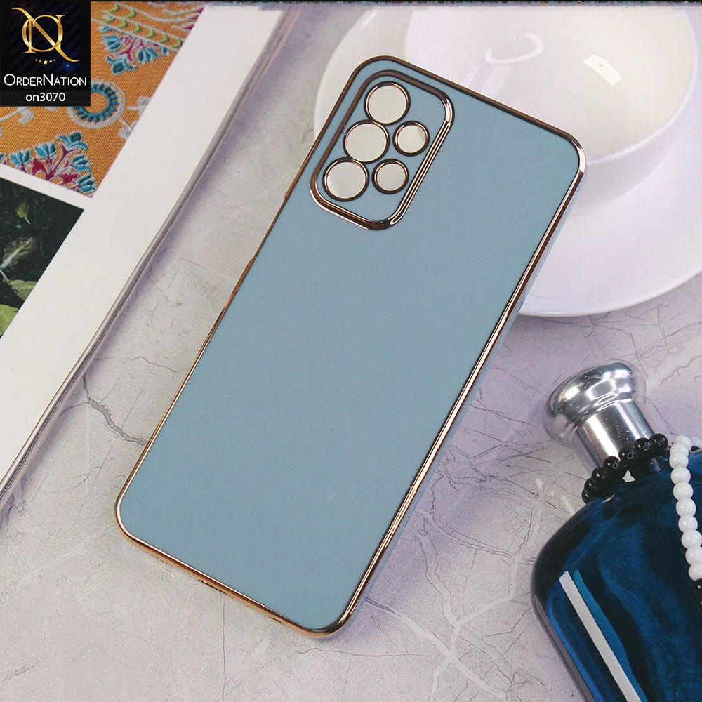 Samsung Galaxy A23 5G Cover - Carolina Blue - Electroplating Silk Shiny Soft Case With Camera Protection