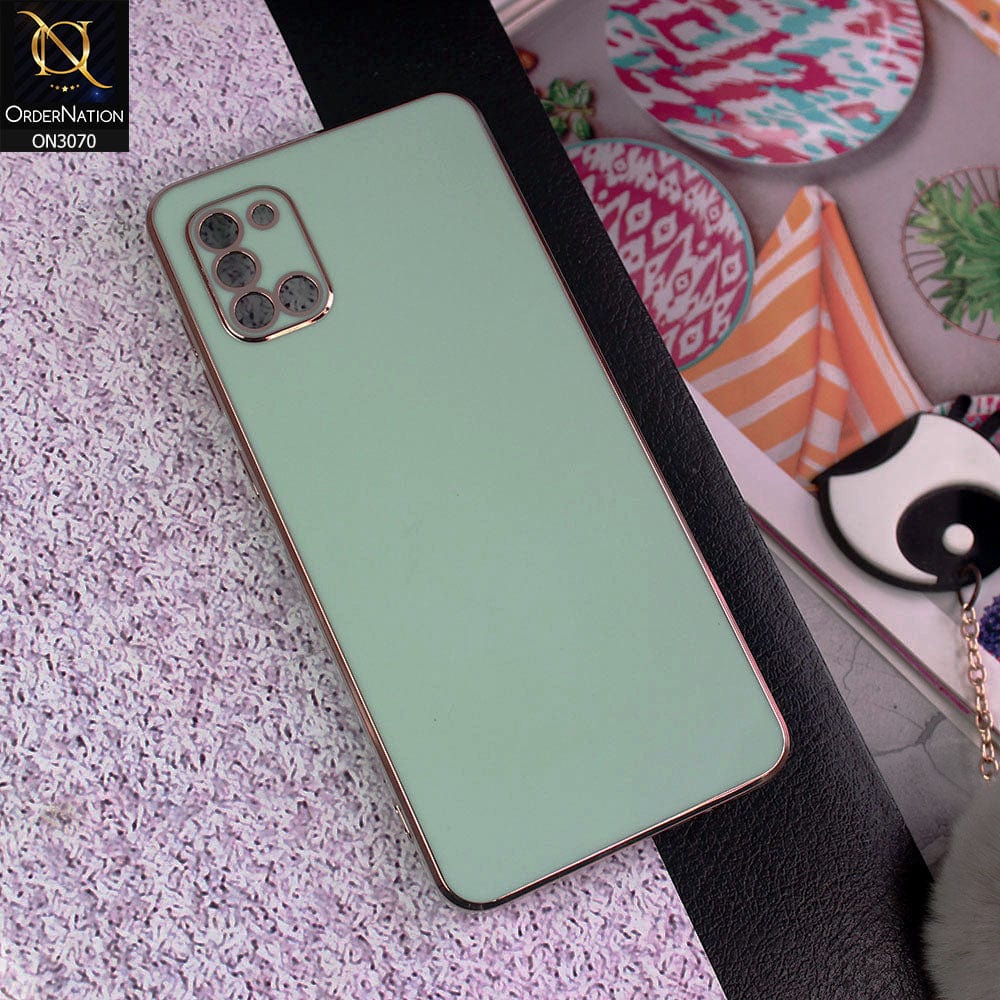 Samsung Galaxy A31 Cover - Aqua - Side Colour Borders camera Protection Soft TPU Transparent Case
