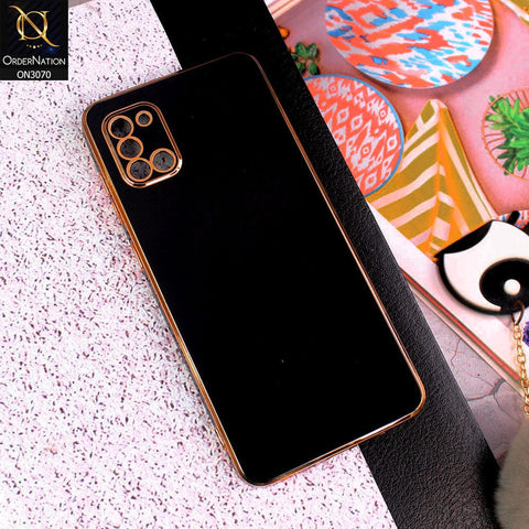 Samsung Galaxy A31 Cover - Black - Side Colour Borders camera Protection Soft TPU Transparent Case
