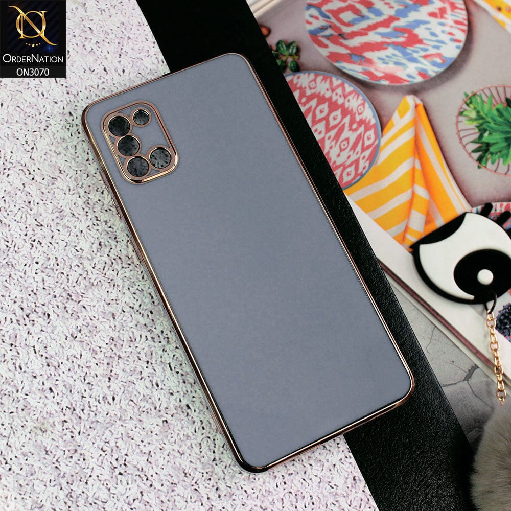 Samsung Galaxy A31 Cover - Carolina Blue - Side Colour Borders camera Protection Soft TPU Transparent Case