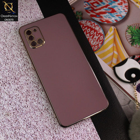 Samsung Galaxy A31 Cover - Mauve - Side Colour Borders camera Protection Soft TPU Transparent Case