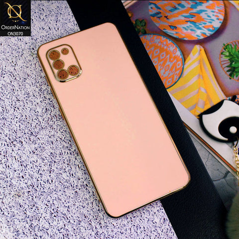 Samsung Galaxy A31 Cover - Rose Gold - Side Colour Borders camera Protection Soft TPU Transparent Case
