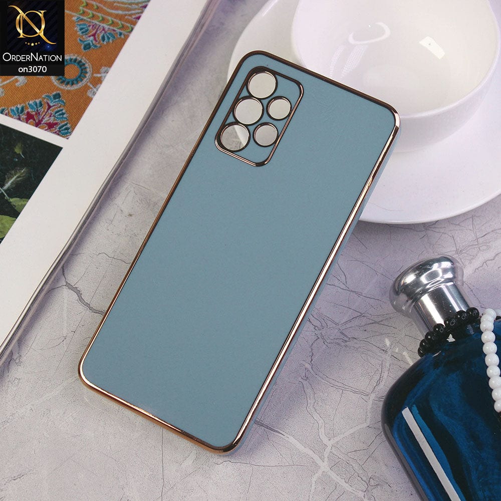 Samsung Galaxy A32 Cover - Carolina Blue - Electroplating Silk Shiny Soft Case With Camera Protection