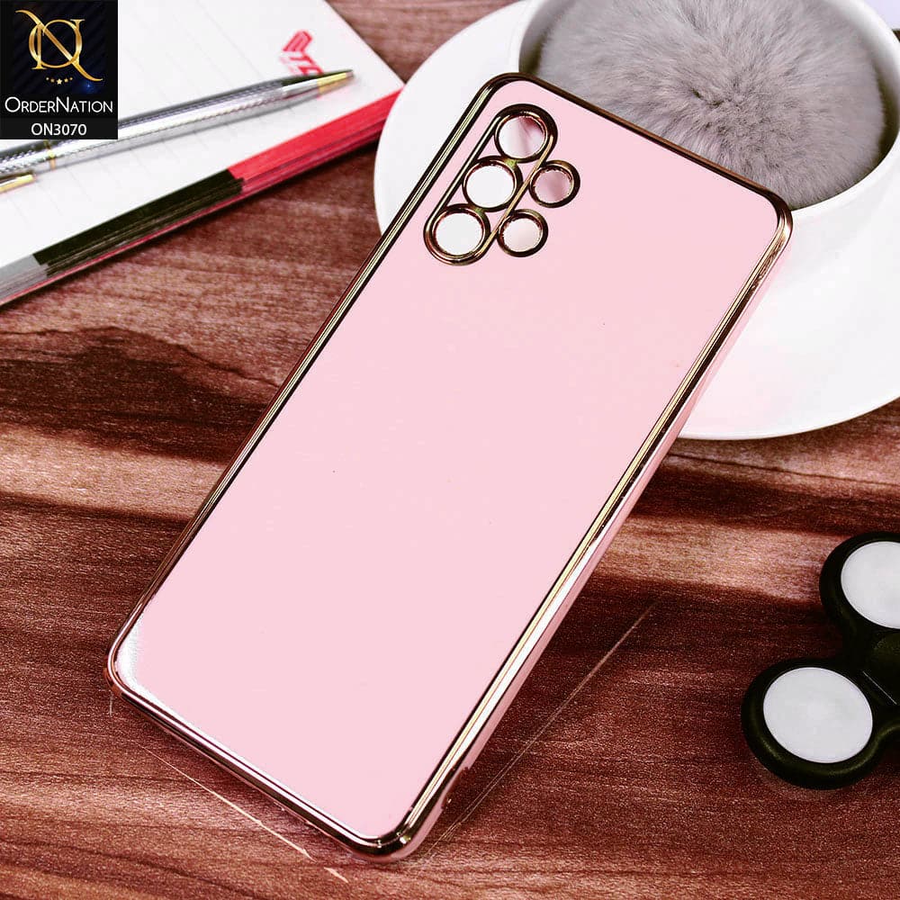 Samsung Galaxy A32 Cover - Pink - Electroplating Silk Shiny Soft Case With Camera Protection