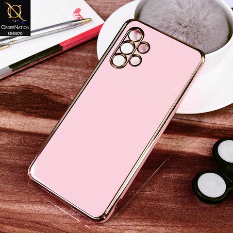 Samsung Galaxy A32 Cover - Pink - Electroplating Silk Shiny Soft Case With Camera Protection