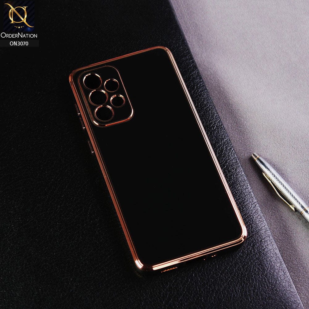 Samsung Galaxy A33 5G Cover - Black - Electroplating Silk Shiny Soft Case With Camera Protection