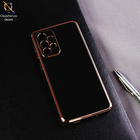 Samsung Galaxy A33 5G Cover - Black - Electroplating Silk Shiny Soft Case With Camera Protection