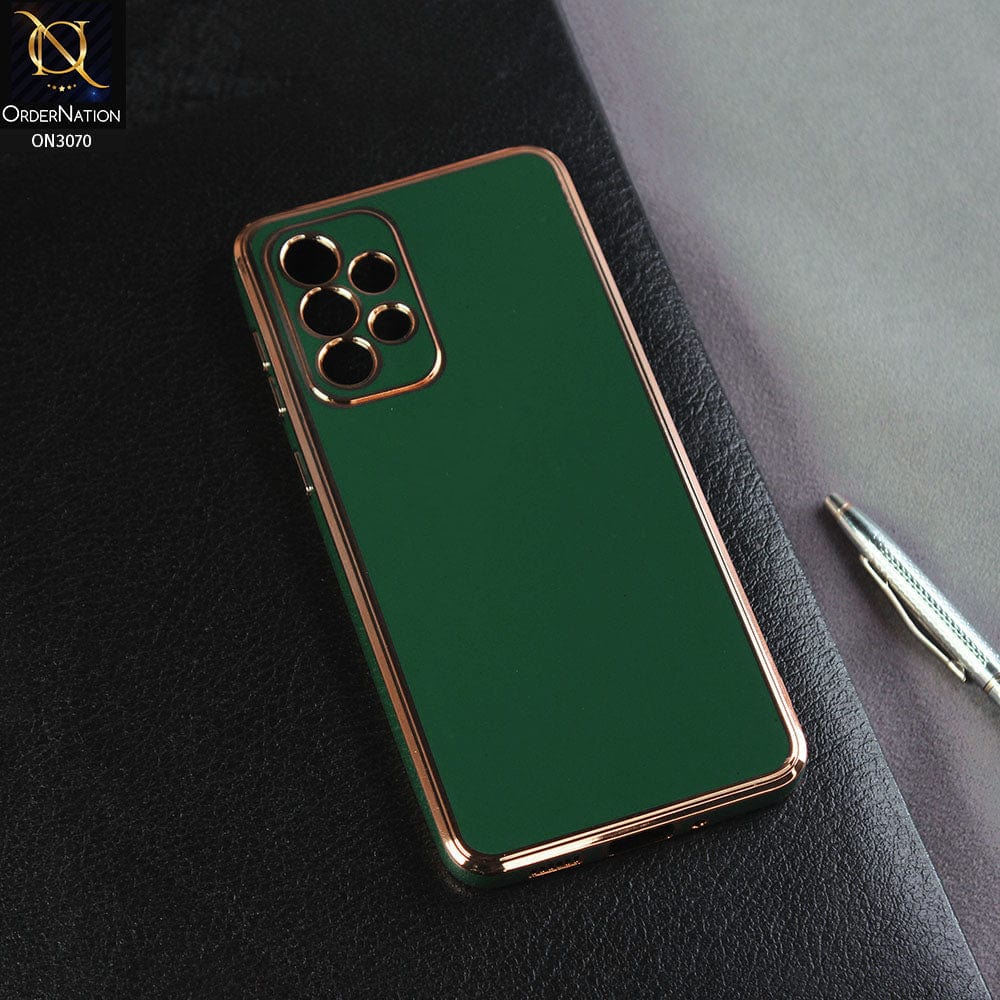 Samsung Galaxy A33 5G Cover - Green - Electroplating Silk Shiny Soft Case With Camera Protection