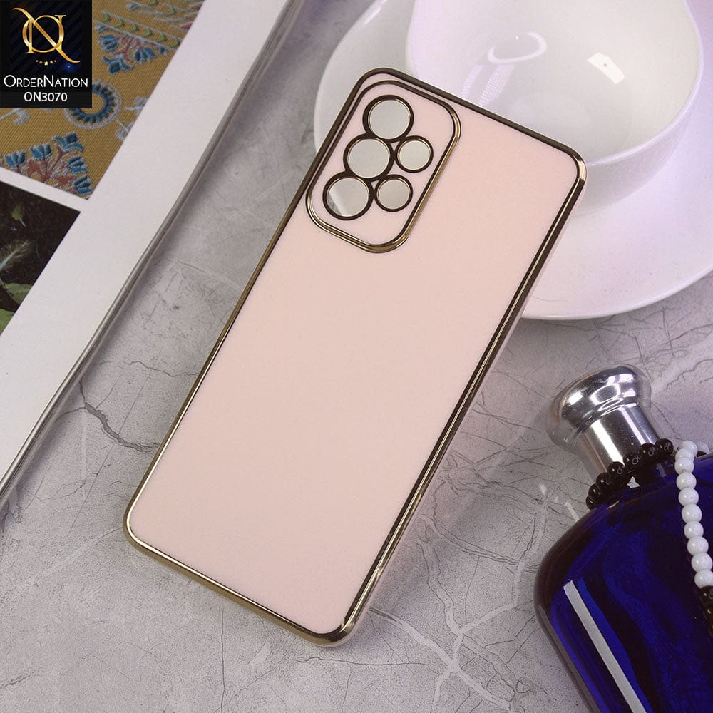 Samsung Galaxy A33 5G Cover - Pink - Electroplating Silk Shiny Soft Case With Camera Protection