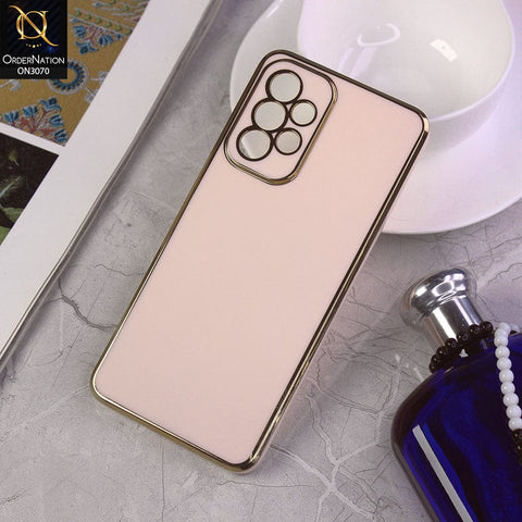 Samsung Galaxy A33 5G Cover - Pink - Electroplating Silk Shiny Soft Case With Camera Protection